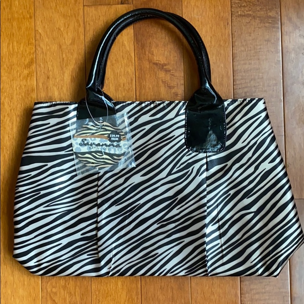 Zebra Satin Tote